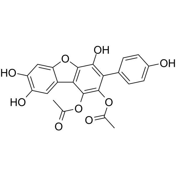 1,2-Diacetoxy-4,7,8-trihydroxy-3-(4-hydroxyphenyl)dibenzofuran 146905-24-0